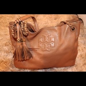 Brown Leather Tory Burch Satchel